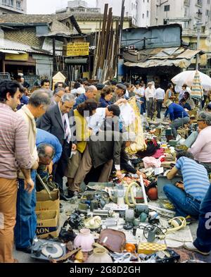 Atene, mercato delle pulci di Monastiraki, shopping di persone, Grecia, Europa, Foto Stock