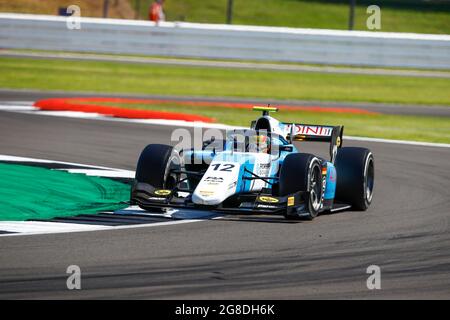 12 Zendeli Lisim (ger), MP Motorsport, Dallara F2, in azione durante il 4° round del Campionato FIA Formula 2 2021 dal 16 al 18 luglio 2021 sul circuito di Silverstone, a Silverstone, Regno Unito - Foto Xavi Bonilla/DPPI Foto Stock