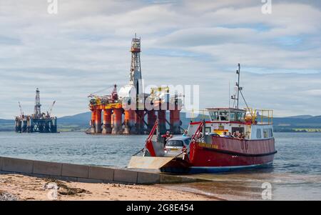 Da Nigg a Cromarty traghetto al villaggio di Cromarty sulla Black Isle a Cromarty Firth, Ross e Cromarty, Scozia, Regno Unito Foto Stock