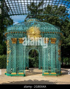 Padiglione a graticcio occidentale al Palazzo Sanssouci di Potsdam, Brandeburgo, Germania Foto Stock