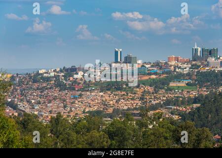 Vista su Kigali, Ruanda, Africa Foto Stock