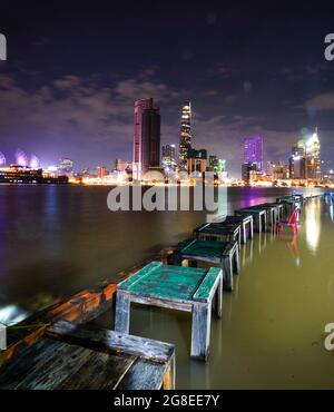 Bel paesaggio urbano nella città di Sai Gon, nel sud del vietnam Foto Stock