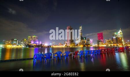 Bel paesaggio urbano nella città di Sai Gon, nel sud del vietnam Foto Stock