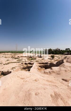 Haft Tappeh (Haft tepe), sito di scavo di antica città elamita, provincia di Khuzestan, Iran, Persia, Asia occidentale, Asia Foto Stock