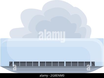 Vettore icona unità climatizzatore rotto. Riparare il raffreddamento. Manutenzione a domicilio Illustrazione Vettoriale