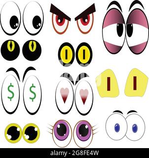 icona eyes monsters vectors Illustrazione Vettoriale
