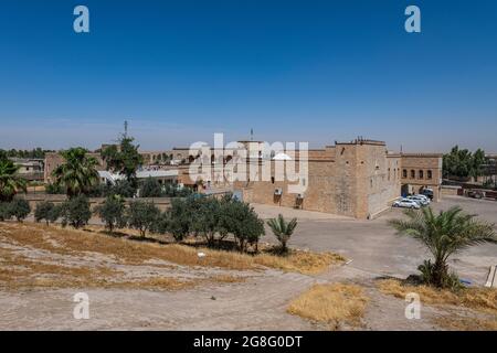 Vista sul monastero di Saint Mar Behnam, Iraq settentrionale, Medio Oriente Foto Stock