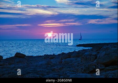 Cap de Ses Salines, Maiorca, Isole Baleari, Spagna Foto Stock