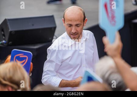 Gdansk, Polonia 19 luglio 2021 il vice presidente del PO Borys Budka è visto a Gdansk, Polonia il 19 luglio 2021 Tusk ha annunciato che avrebbe sconfitto l'attuale partito al governo (PIS) e restituire il paese ai valori europei credito: Vadim Pacajev/Alamy Live News Foto Stock