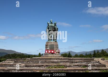 Memoriale di guerra del Commando a Fort William Scotland Foto Stock