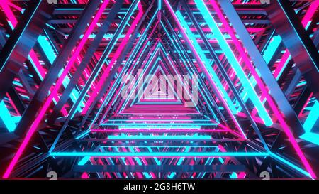 Poster futuristico party. Illustrazione 3D Foto Stock