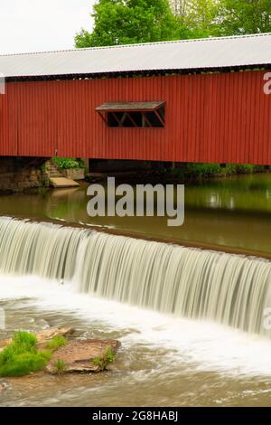 Bridgeton Covered Bridge, Parke County, Indiana Foto Stock