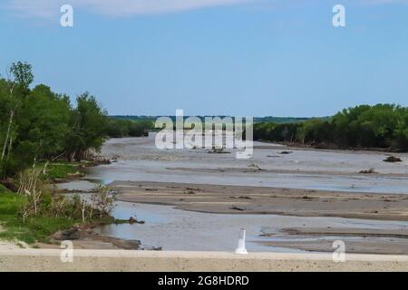 26 maggio 2019 Spencer Dam Nebraska dopo che la diga ha rotto Boyd County e Holt County con 281 autostrada vicino Spencer Nebraska . Foto di alta qualità Foto Stock