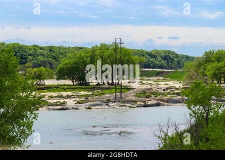 26 maggio 2019 Spencer Dam Nebraska dopo che la diga ha rotto Boyd County e Holt County con 281 autostrada vicino Spencer Nebraska . Foto di alta qualità Foto Stock