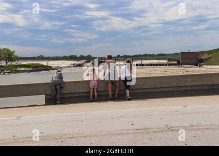 26 maggio 2019 Spencer Dam Nebraska dopo che la diga ha rotto Boyd County e Holt County con 281 autostrada vicino Spencer Nebraska . Foto di alta qualità Foto Stock