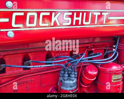 Dettaglio del motore di un trattore Cockshutt Foto Stock