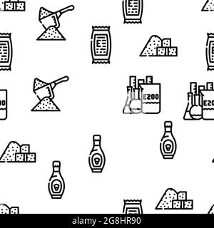 Additivi alimentari Formula Vector Seamless Pattern Illustrazione Vettoriale