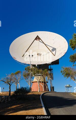 Il piatto OTC a Carnarvon, Australia occidentale, è stato istituito dalla NASA nel 1966 come stazione di comunicazione satellitare e di tracciamento Foto Stock