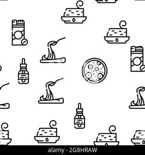 Additivi alimentari Formula Vector Seamless Pattern Illustrazione Vettoriale