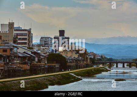 Dusk in Kyoto Foto Stock