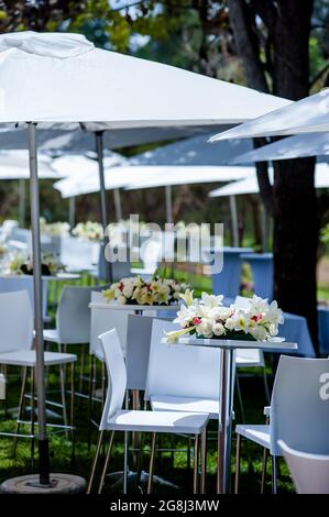 area ricevimento per matrimoni Foto Stock