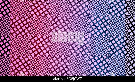 Illustrazione grafica 3D dell'effetto loop senza giunture con motivo quadrato astratto Foto Stock