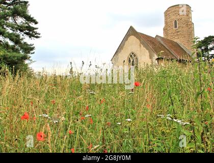 Ramsholt Chiesa e cimitero Foto Stock