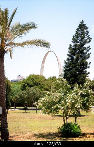Abbandonato Rashid Karameh Fiera a Tripoli Libano progettato da Oscar Niemeyer Foto Stock