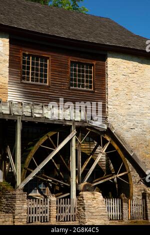 Grist Mill, Spring Mill state Park, Indiana Foto Stock