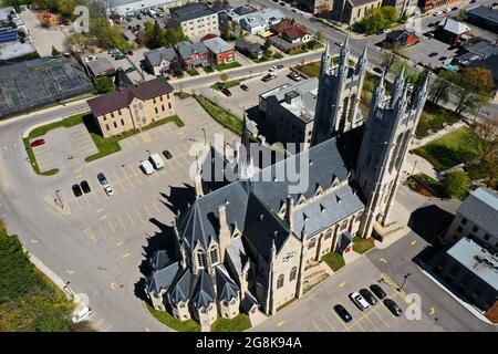 Un'antenna della Basilica di nostra Signora Immacolata, Guelph, Canada Foto Stock