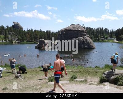 Sylvan Lake Area, Custer state Park, South Dakota Foto Stock