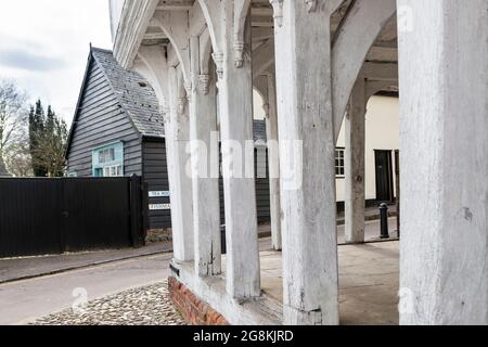 Dunmow, Thaxted, Essex, UK - 2019 settembre, Great Dunmow è un'antica città di mercato nell'Essex nord-occidentale con una popolazione stimata. Guildha medievale Foto Stock