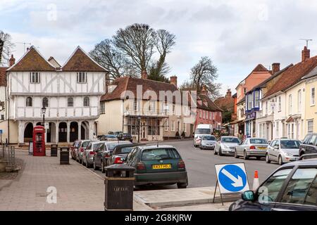 Dunmow, Thaxted, Essex, UK - 2019 settembre, Great Dunmow è un'antica città di mercato nell'Essex nord-occidentale con una popolazione stimata. Guildha medievale Foto Stock