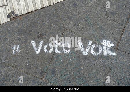 Promozione, voto Volt, Volt Europe, Berlino, Germania Foto Stock