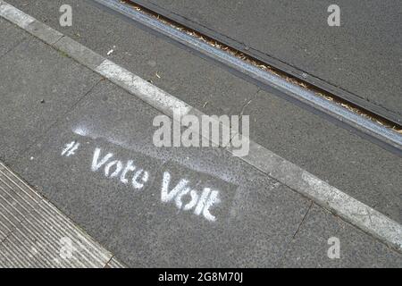 Promozione, voto Volt, Volt Europe, Berlino, Germania Foto Stock