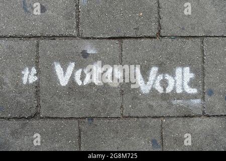 Promozione, voto Volt, Volt Europe, Berlino, Germania Foto Stock