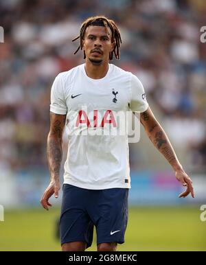 Tottenham Hotspur's DELE Alli durante la partita pre-stagione al JobServe Community Stadium di Colchester. Data immagine: Mercoledì 21 luglio 2021. Foto Stock