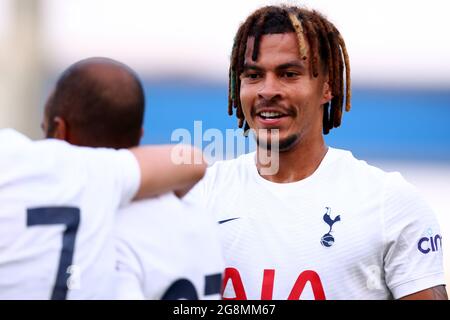 21 luglio 2021; JobServe Community Stadium Colchester, Essex, Inghilterra; Pre Season friendly Football, Colchester United contro Tottenham Hotspur; DELE agli di Tottenham Hotspur Foto Stock