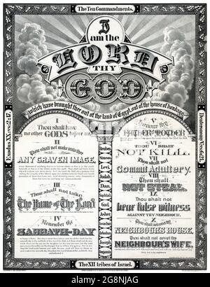 Sono il Signore tuo Dio di John W. van Leeuwen (date sconosciute) restaurata poster d'epoca pubblicato nel 1876 negli Stati Uniti. Foto Stock