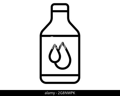 zam zam mecca islamica acqua singola icona isolata con illustrazione vettoriale in stile outline Foto Stock