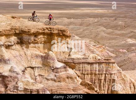 Mongolia Bike Challenge, da Khuld a Tsagaan Suvarga, Mongolia, Asia Centrale, Asia Foto Stock