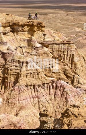 Mongolia Bike Challenge, da Khuld a Tsagaan Suvarga, Mongolia, Asia Centrale, Asia Foto Stock