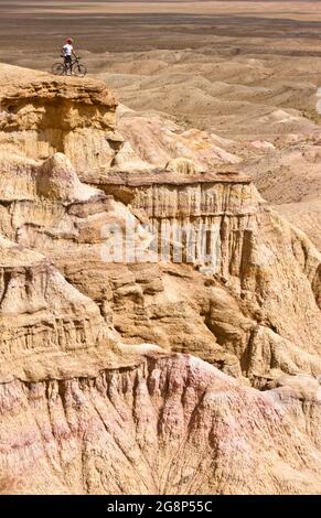 Mongolia Bike Challenge, da Khuld a Tsagaan Suvarga, Mongolia, Asia Centrale, Asia Foto Stock