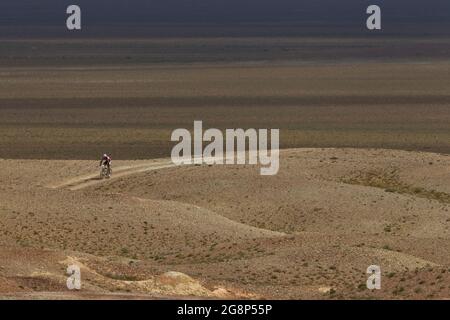 Mongolia Bike Challenge, da Khuld a Tsagaan Suvarga, Mongolia, Asia Centrale, Asia Foto Stock