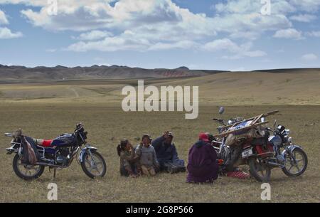 Nomad People, Dalanzagad, Mongolia, Asia Centrale, Asia Foto Stock