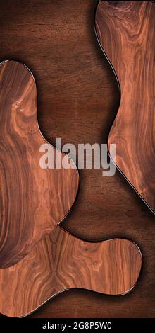 sfondo in legno, illustrazione 3d Foto Stock
