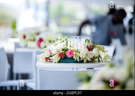 area ricevimento per matrimoni Foto Stock