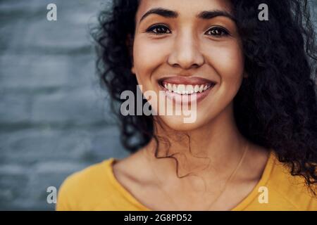 Sono più felice quando posso essere io stesso Foto Stock