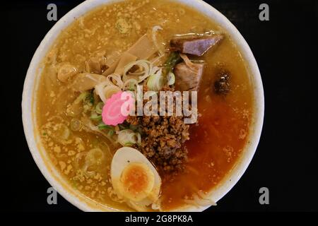 Il Ramen tradizionale più famoso di Hokkaido Foto Stock