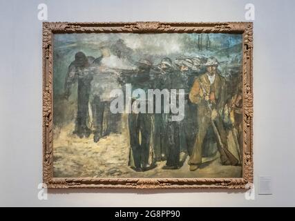 Esecuzione dell'imperatore Massimiliano da parte di Édouard Manet nel Museo di Belle Arti di Boston, Massachusetts. Foto Stock